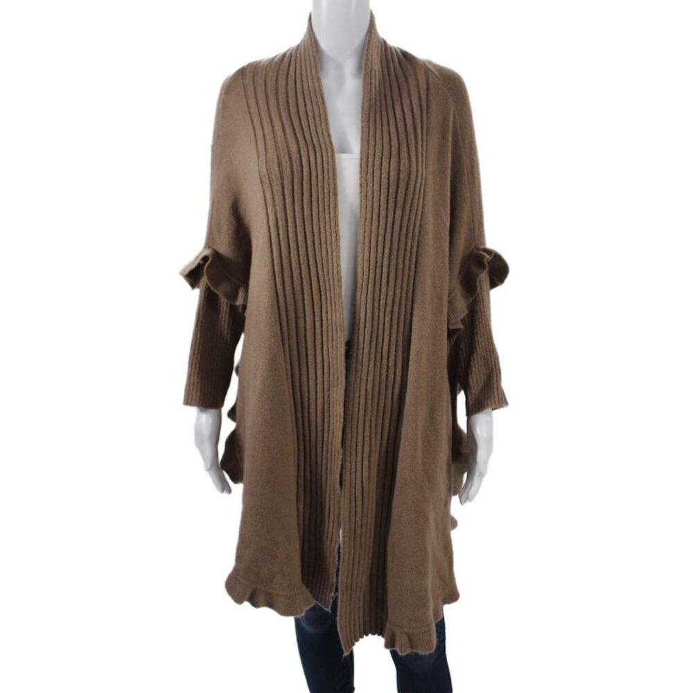 Muche Et Muchette Womens Cardigan Brown Long Sleeve Bohemian Size One Size